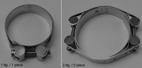 Hose band clamp with brass bolt V2A