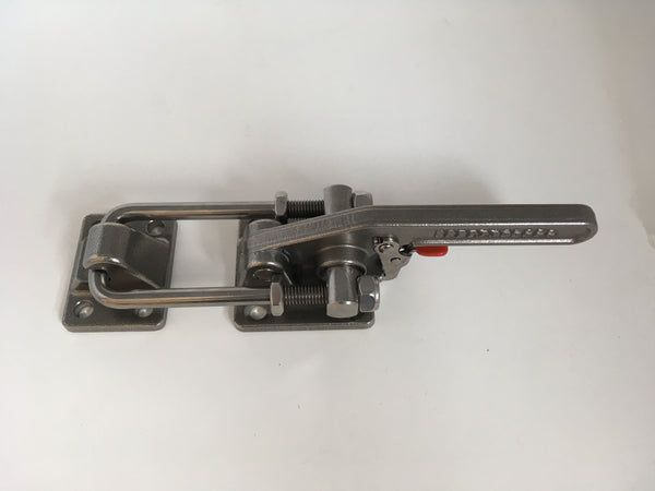 Latch Type Toggle Clamp, Short Stainless Steel, with safety hook
