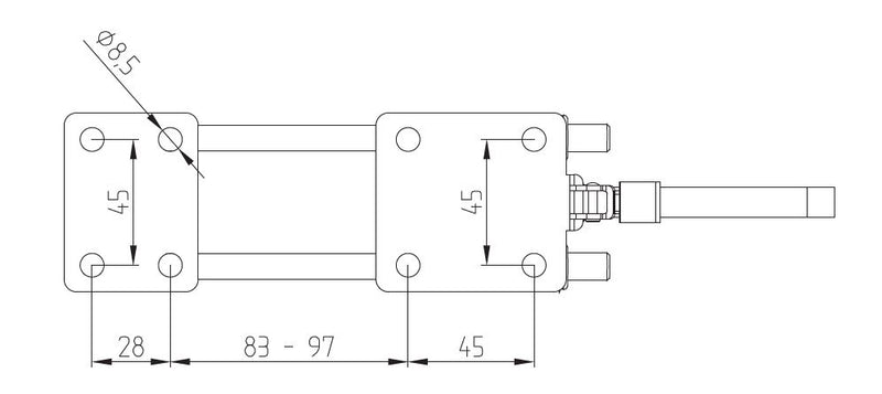Latch Type Toggle Clamp, Long Stainless Steel, with safety hook