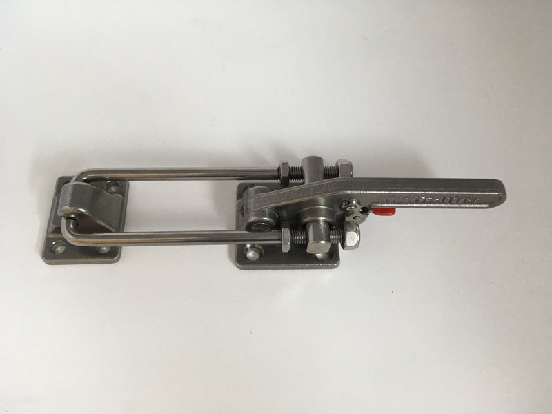 Latch Type Toggle Clamp, Long Stainless Steel, with safety hook